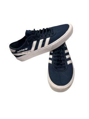 Adidas Men’s Canvas Sneakers – Navy/White – Size 10
